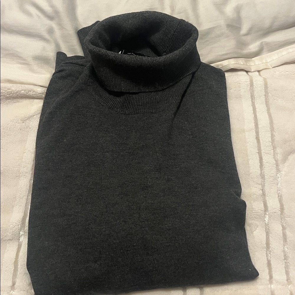 Simons Charcoal Turtleneck Sweater for Men
